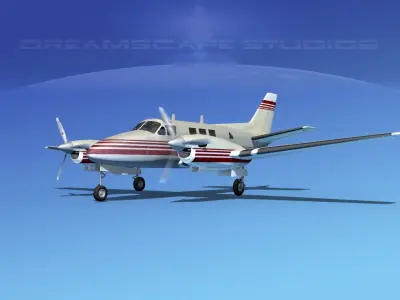 Beechcraft King Air C90 V03 3D model