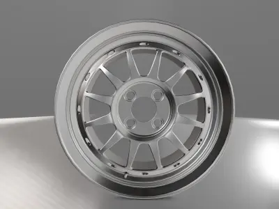 WedsSport Japan Racing Wheel Low-poly 3D model