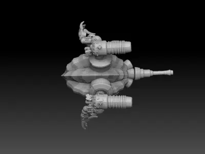 Nautiloid Horror Superheavy Carapace 3D print model