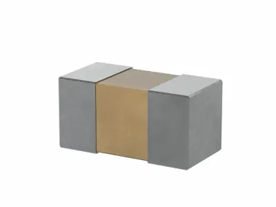 Ceramic SMD Capacitor 0201 Low-poly 3D model