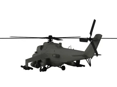 Helicopter Mil Mi24 Hind 3D model