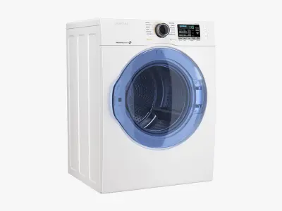 Samsung White Front Load Clothes Dryer 3D model