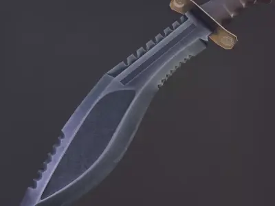 Kukri knife skin standoff 2 Low-poly 3D model