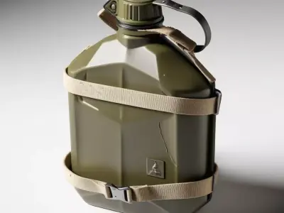 Military Canteen Water Bottle 3D model