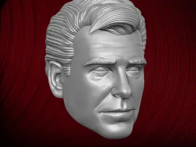 Pierce Brosnan James Bond 3D printable for action figures 3D print model