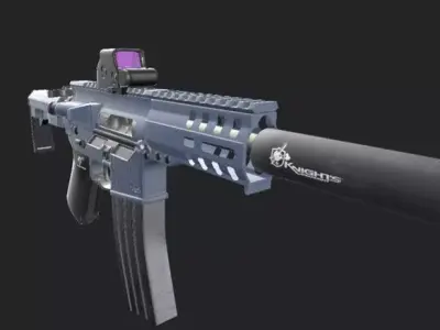 Assault rifle CMMG Low-poly 3D model