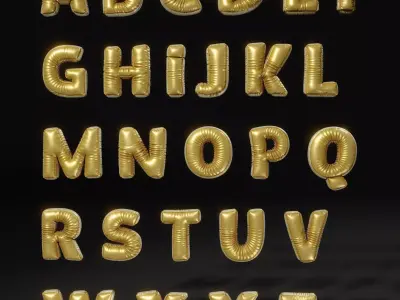 Cute soft alphabet 3D model