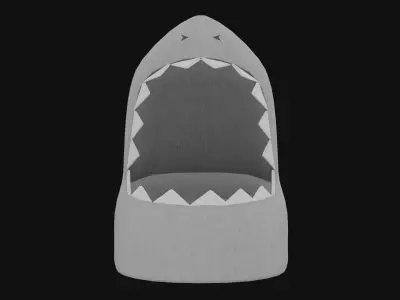 Sharky the Shark Kids Small Bean Bag Chair Free 3D model