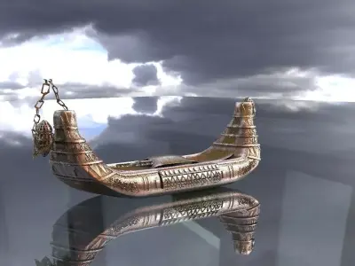 Ancient Fantasy boat 3D model