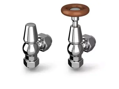 Aestus Angled Manual Hilton Radiator Valve 3D model