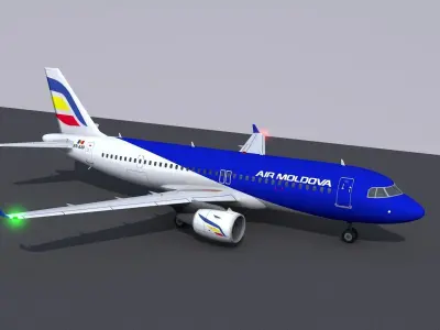 Airbus A320 livery Air Moldova 3D model