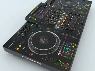 Professional DJ system Black Pioneer XDJ-XZ 3D model