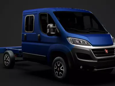 Fiat Ducato Chassis Truck Crew Cab 3450 WB 2020 3D model