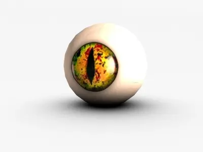 Yellow snake eye Low-poly 3D model