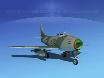 North American F-86 Sabre Jet Italy 3D model