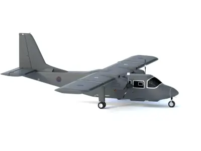 British Army Air Corps - Britten-Norman - DEFENDER AL 2 - Low-poly 3D model