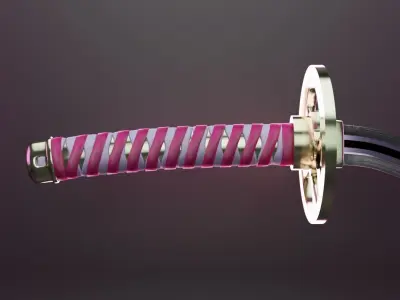 Iguro Obanai-Twisted Nichirin Sword from Kimetsu No Yaiba 3D model