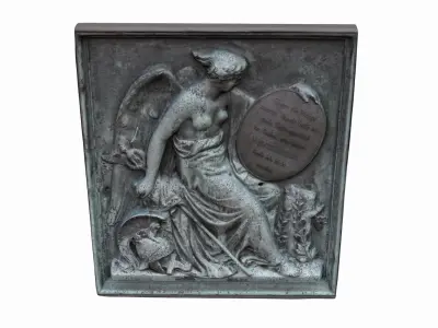 High Relief Angel with Sword 3D model