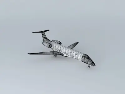 Embraer ERJ 135 Cats Paint Free 3D model