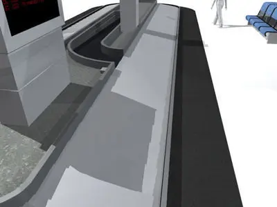 Airport baggage carousel 3D model