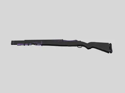 Sci-Fi M1 Garand Rifle - Gun Weaponry Low-poly 3D model