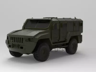 Kamaz armored vehicle 3D model