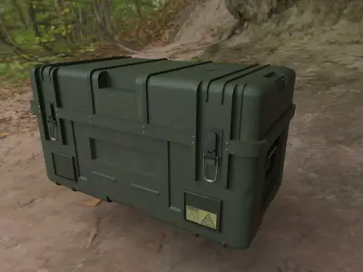 Military Crate     PBR    Game Ready Asset Low-poly 3D model