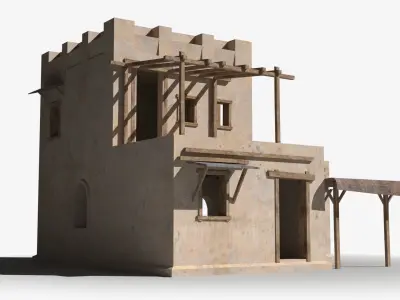 Arab x10 Low-poly 3D model