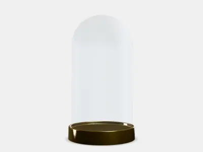 BEGAVNING Glass dome with base Low-poly 3D model