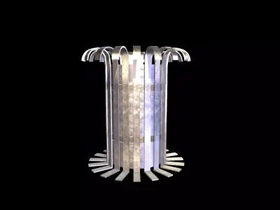 Dustbin metal pole with lot of holes in it Free low-poly 3D model