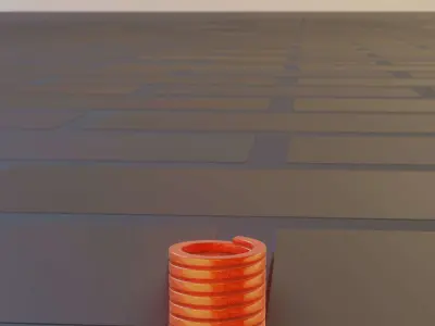 E-Scooter Spring with Procedural PBR Material Setup 3D model