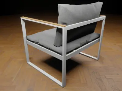 Malibu Outdoor Armchair Low-poly 3D model
