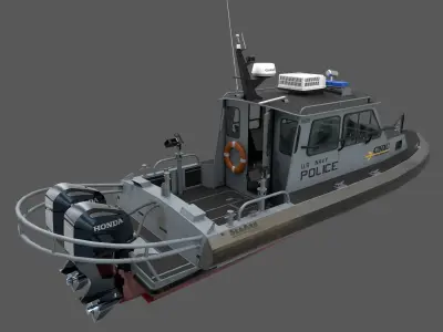 SeaArk US Navy Police Low-poly 3D model