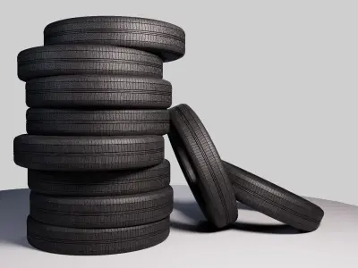 Simple old tire Free 3D model