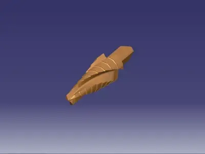 Step drill with spiral flute Free 3D model