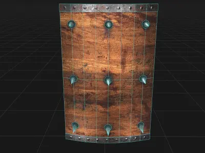 Spike Shield Low-poly 3D model