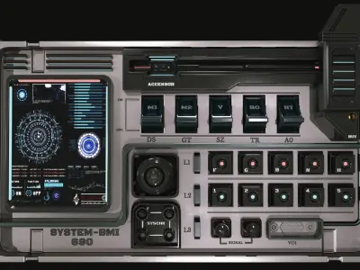 control panel 3D model