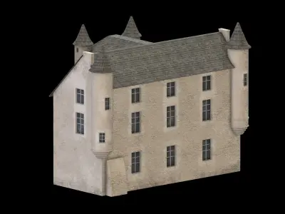 Castle Medieval Middle Ages 07 Low Poly PBR Low-poly 3D model