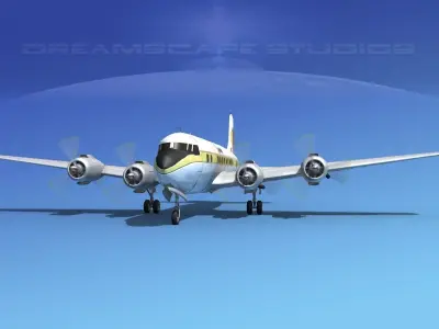 Douglas DC-6 Caribair 3D model