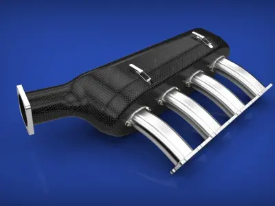 Carbon intake manifold 3D model