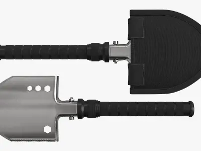 Multifunctional Shovel Low-poly 3D model