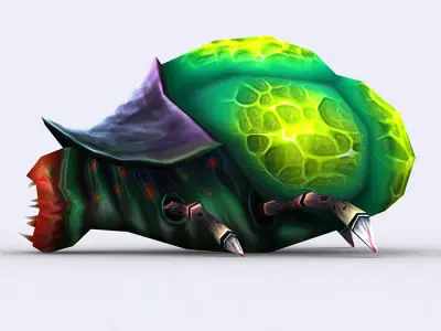 3DRT - Insectoid Monster Tick Low-poly 3D model