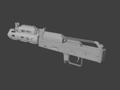 Tihon M-Lock tactical handguard  Low-poly 3D model