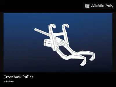 Crossbow Set windless Low-poly 3D model