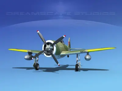 Republic P-47D Thunderbolt V10 3D model