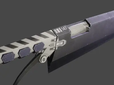 Gunblades Low-poly 3D model