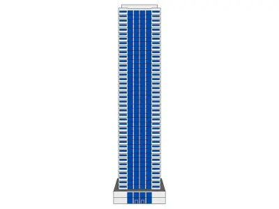 Simple Textured Building 02 3D model