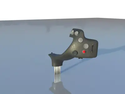 Throttle grip for fighter jet 3D model