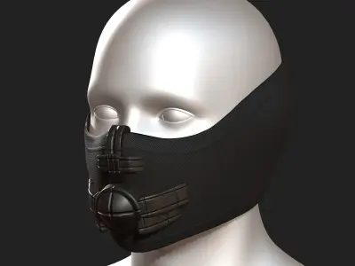 Helmet scifi fantasy futuristic military combat Low-poly 3D model