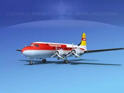 Douglas DC-4 Transocean 3D model